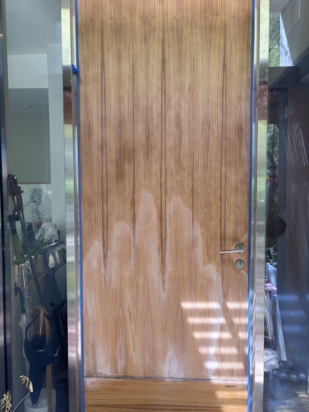 Refinished solid timber door