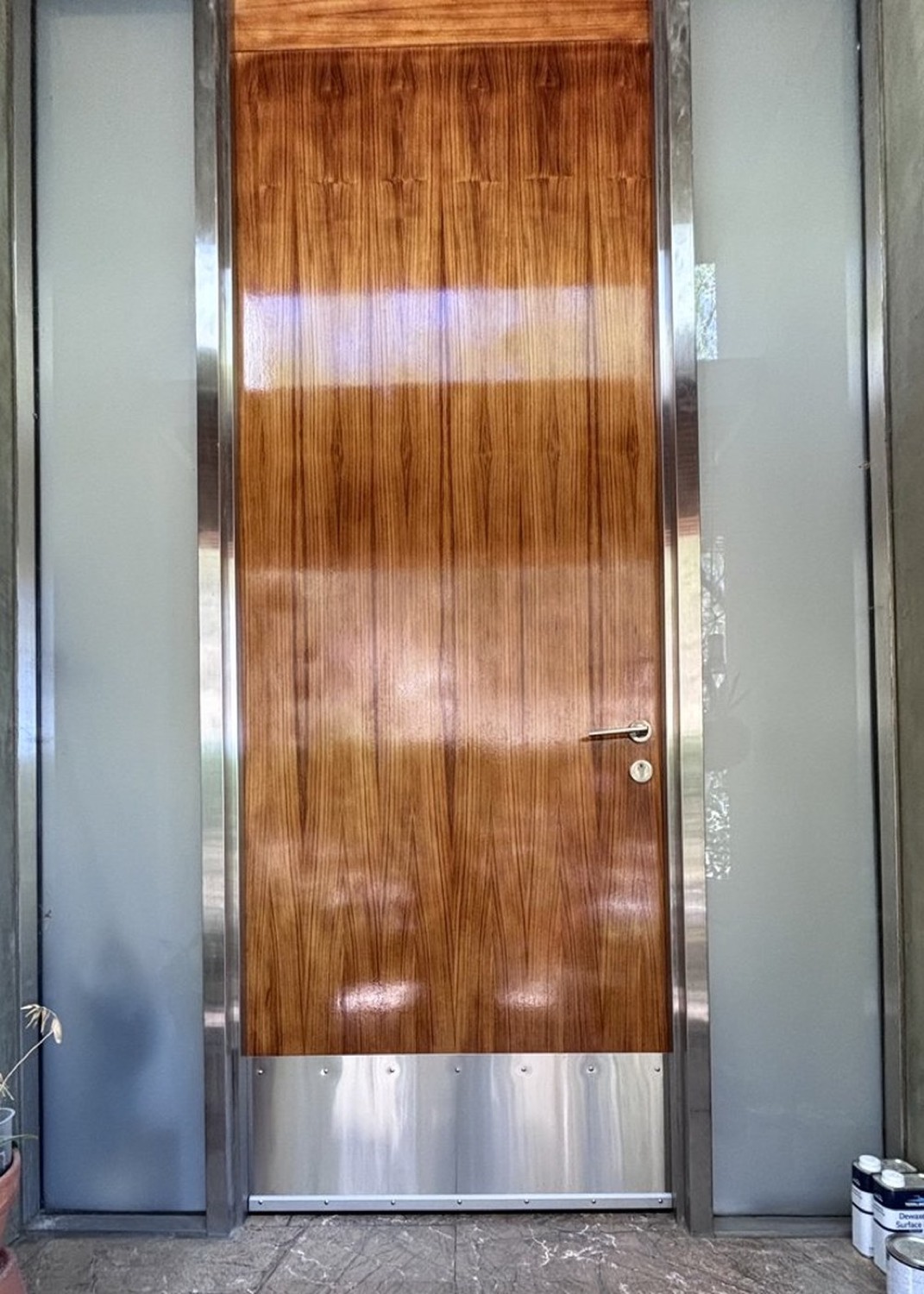 Refinished solid timber entry door