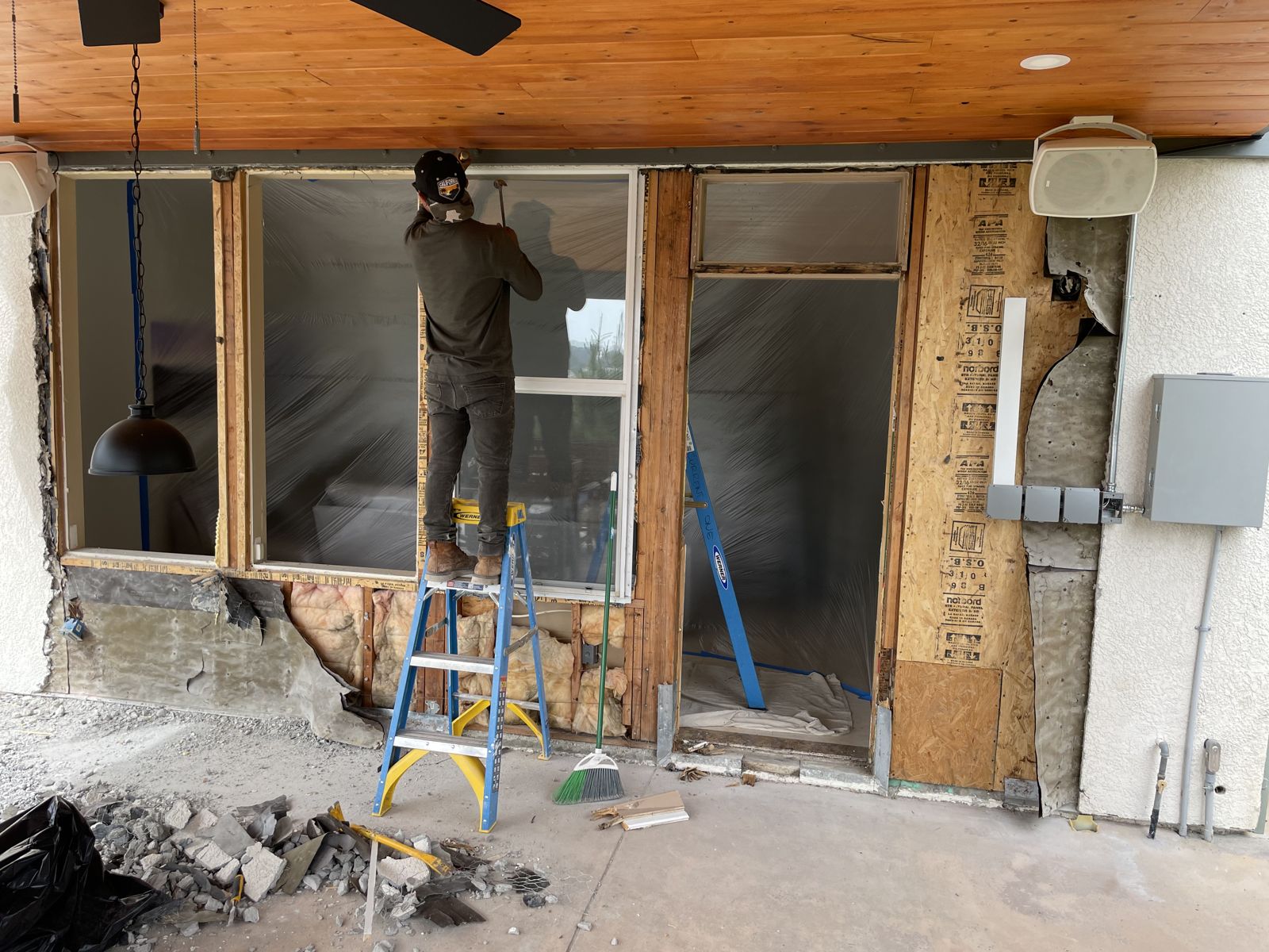 Rear wall opened up and headed off for a new door system